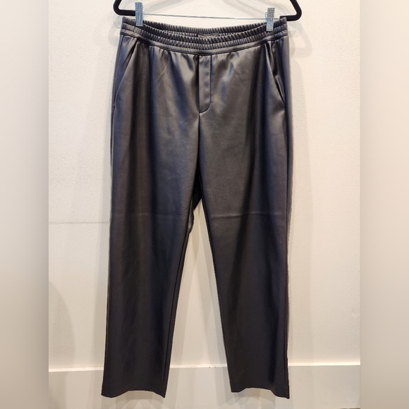 Banana Republic Pants - Banana Republic Vegan Leather Joggers, Black, Size US M
